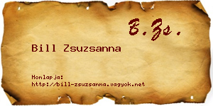 Bill Zsuzsanna névjegykártya